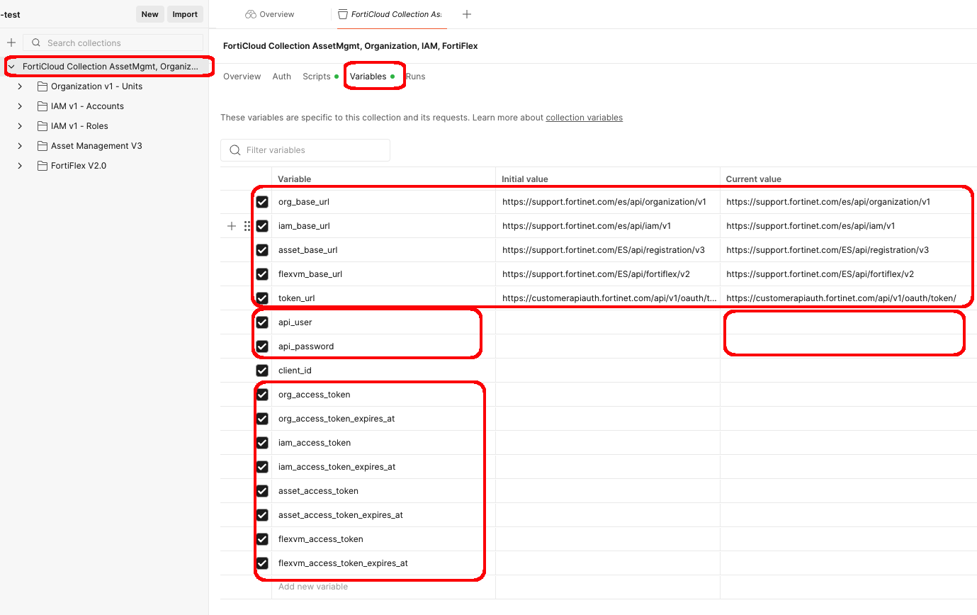 Postman Collection Variables