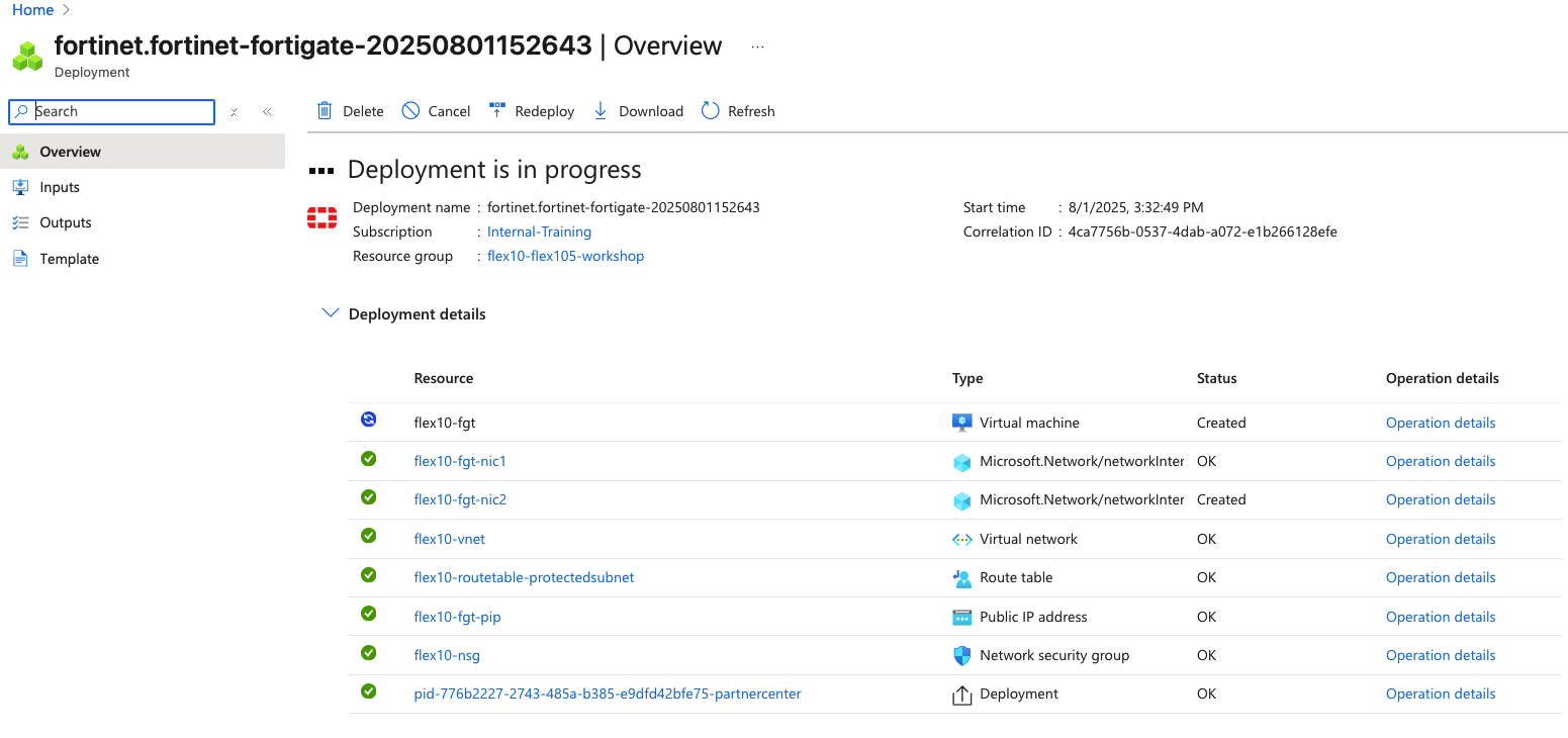 VM in progress