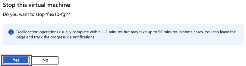 Azure Stop Confirm