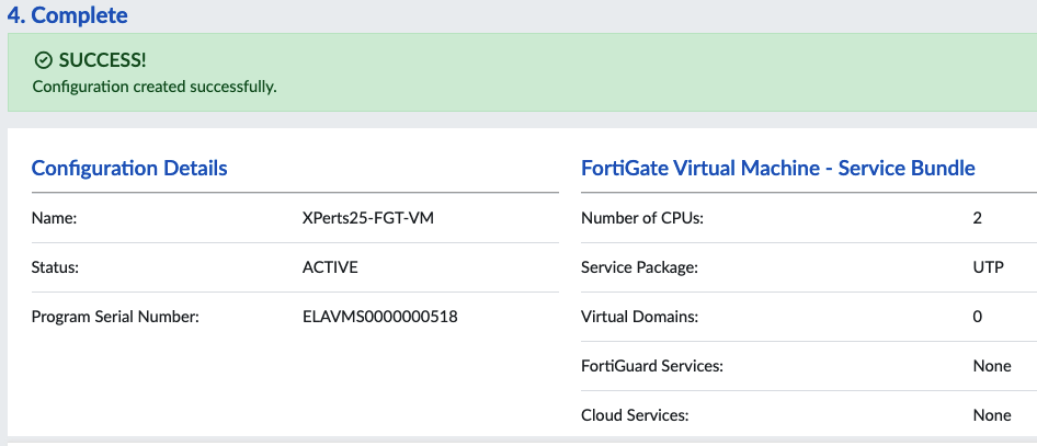Config Success
