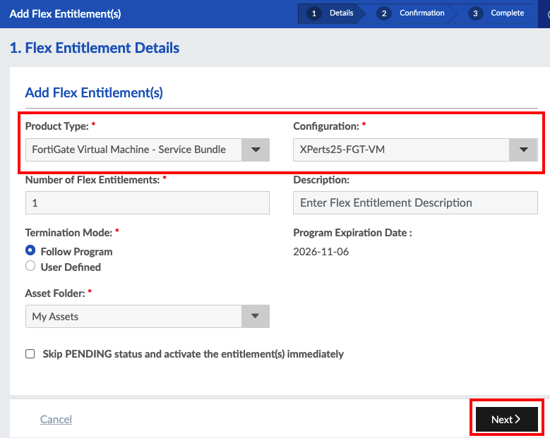 Entitlement Wizard