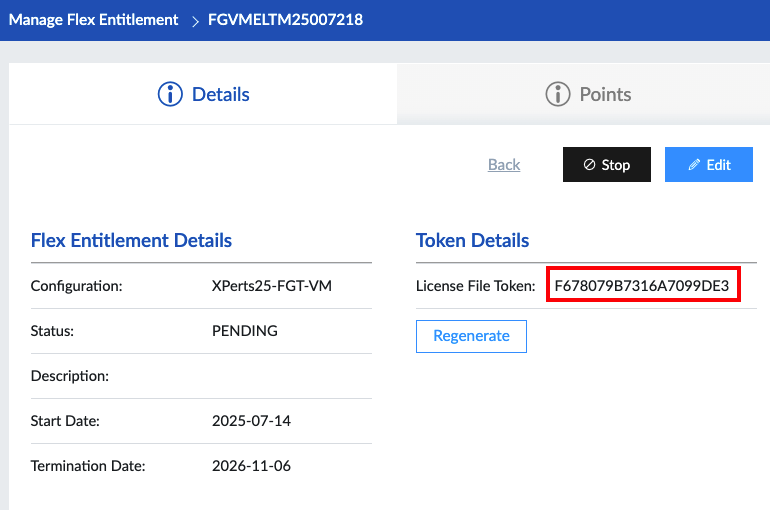 Entitlement Token