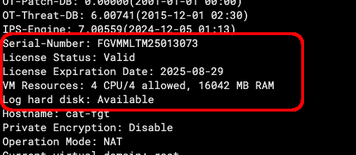FGT License Info 4vCPU Added