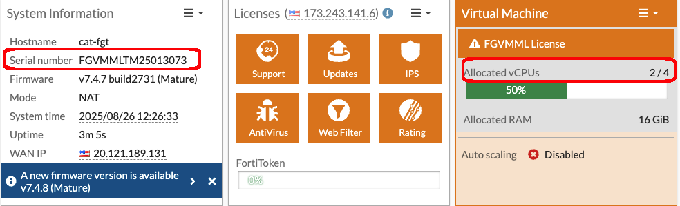 FGT License Info 4vCPU