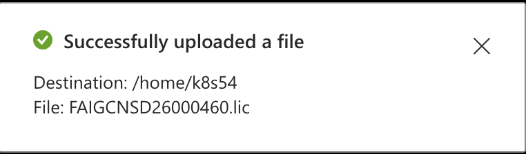 successful upload