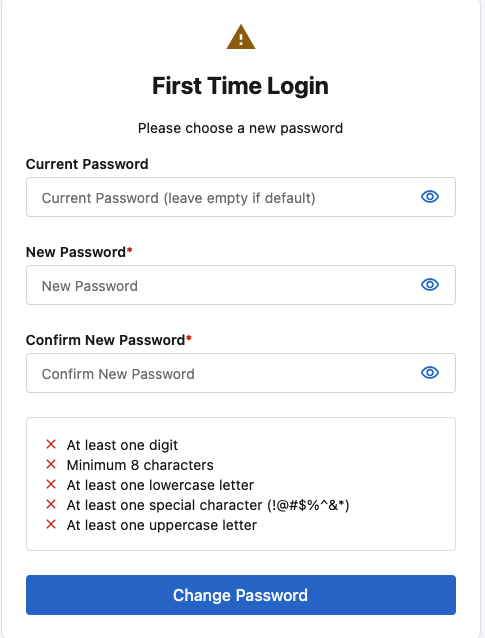 New Password Dialog