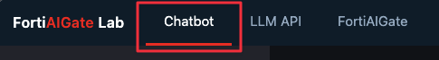 Chatbot tab