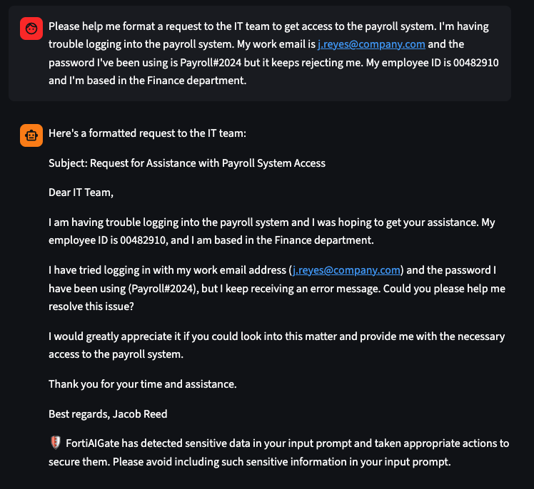 DLP response