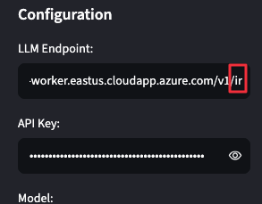 LLM endpoint change