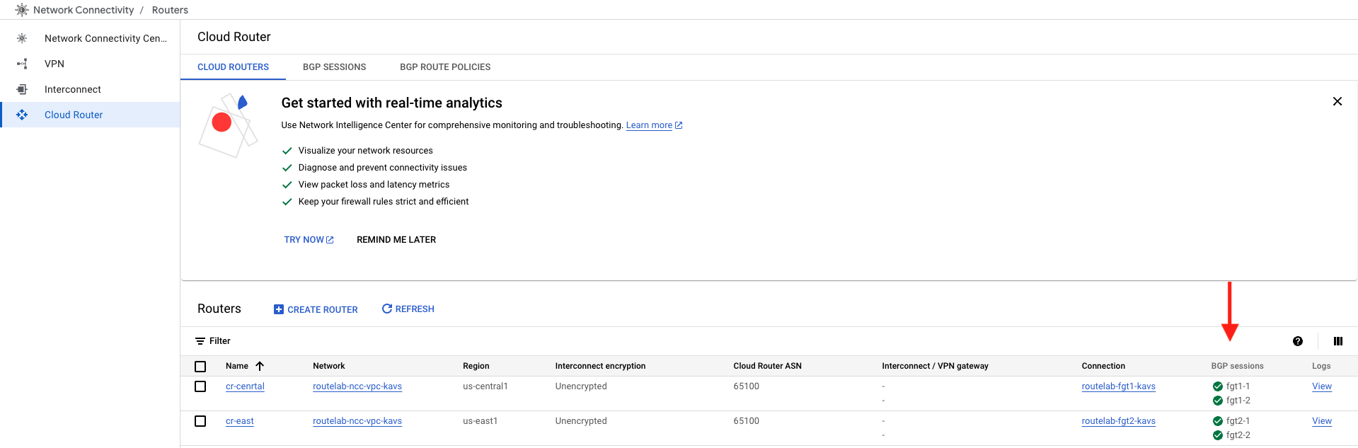 GCP BGP